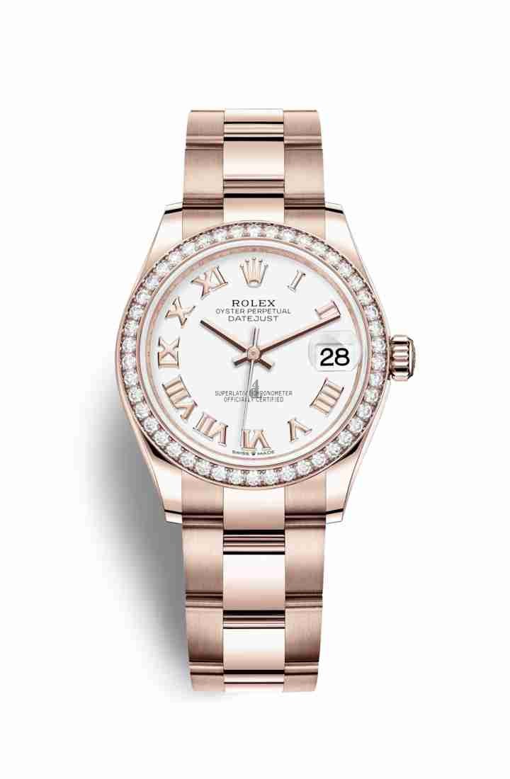 Rolex Datejust 31 Everose gold 278285RBR White Dial